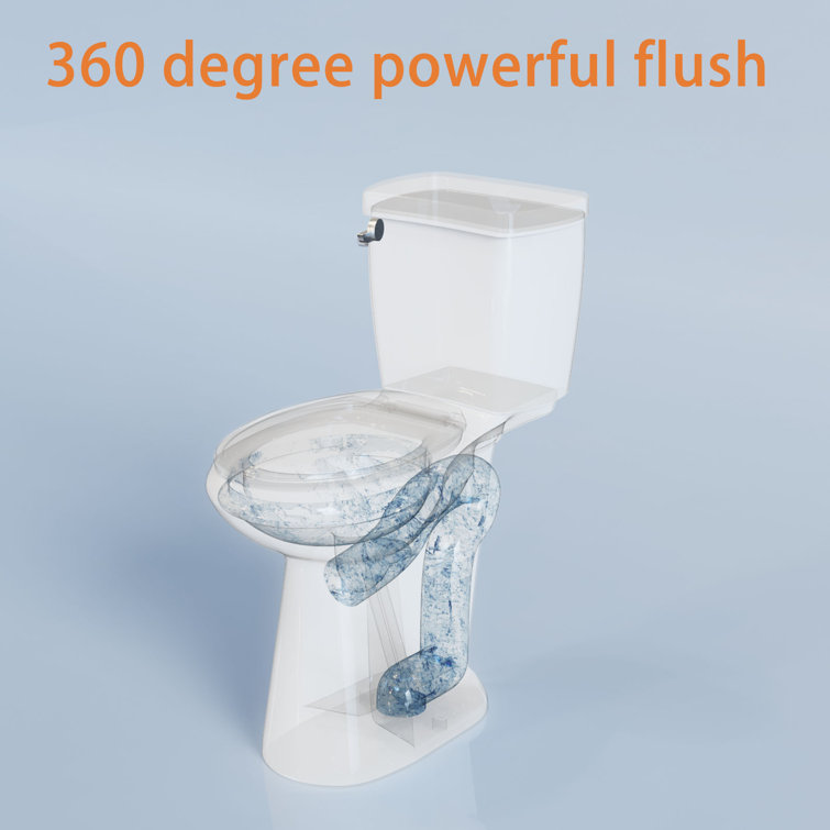 21-Inch High Efficiency White Ceramic Elongated Toilet