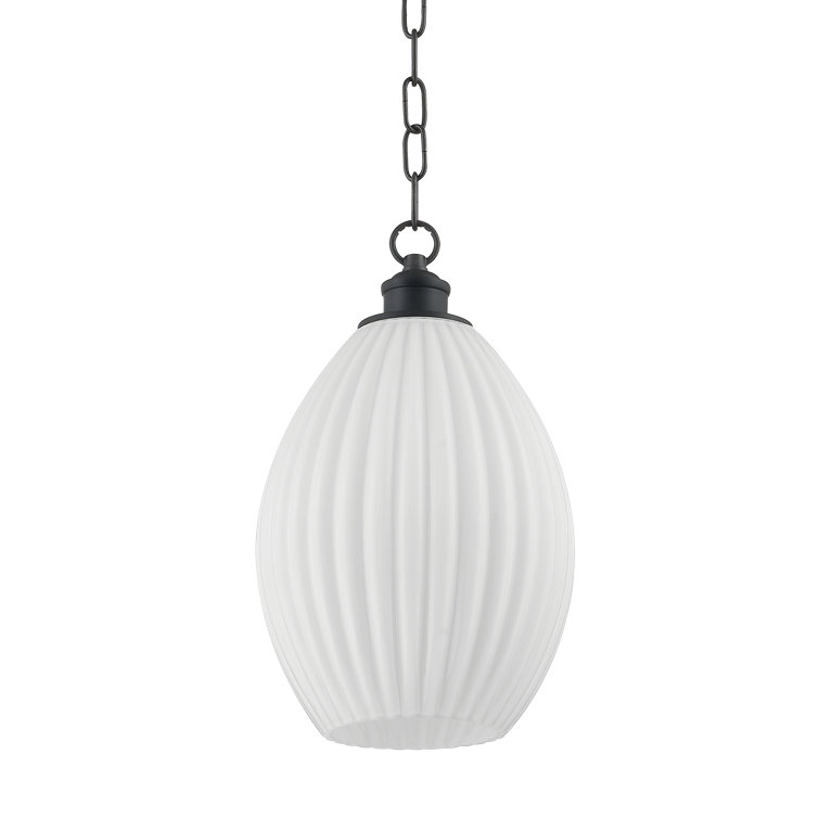 Hillary Small Old Bronze Glass Pendant Light