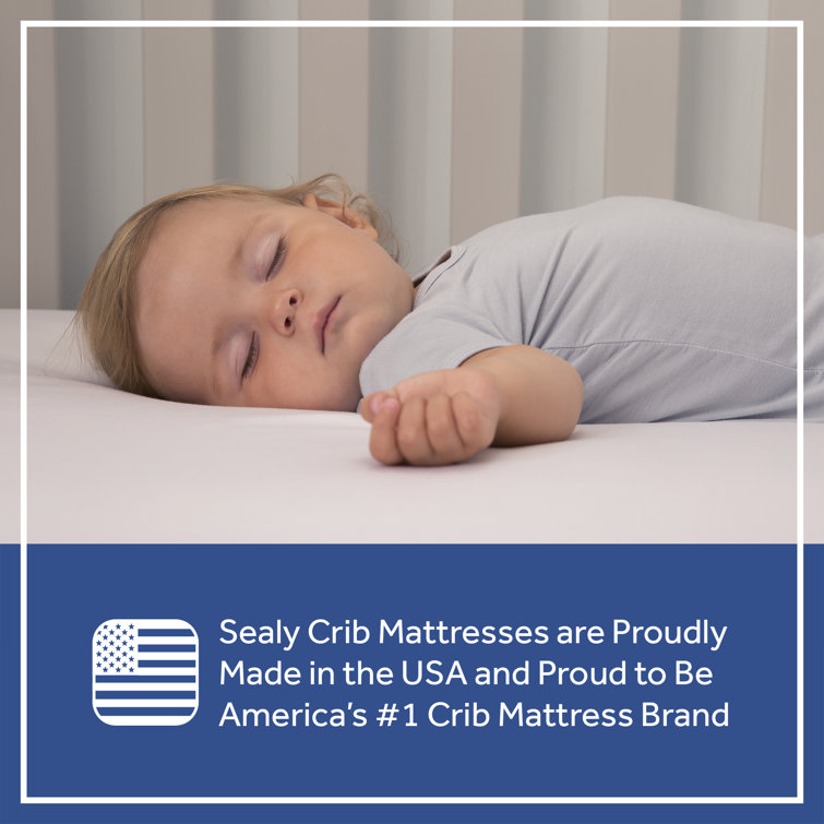 Sealy OptiCool Dual Firm Gel Memory Foam Crib Mattress