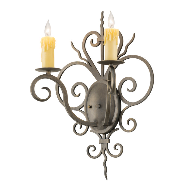 Kenneth Antique Brass 2-Light Traditional Wall Sconce