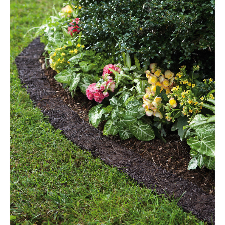 120" Black Recycled Rubber Garden Border Edging