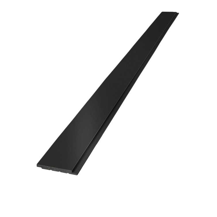 Midnight Black Smooth Pine Shiplap Panels, 96'' x 5.25''