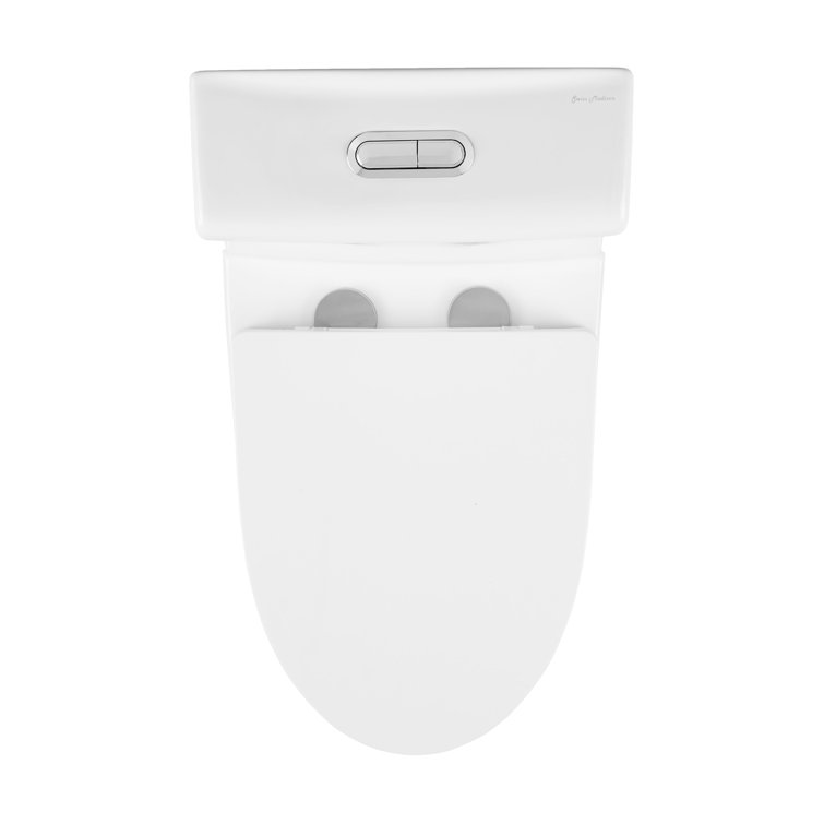 Hugo White Ceramic Elongated Dual Flush Toilet