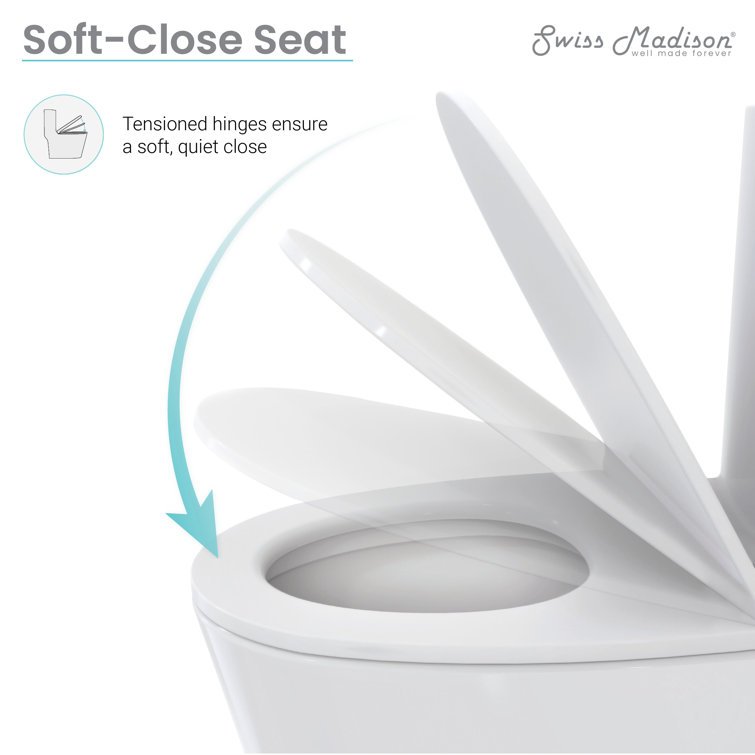 Hugo White Ceramic Elongated Dual Flush Toilet
