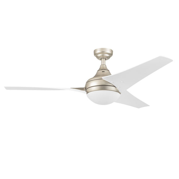 Champagne 52 Inch Modern Ceiling Fan with LED Light and Remote