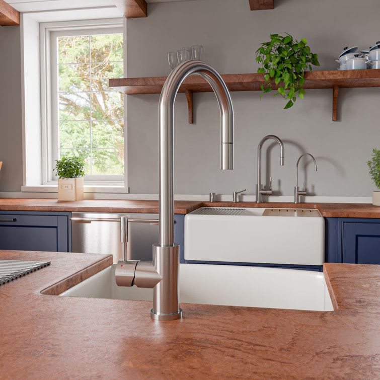 Brushed Stainless Steel Pull Down Kitchen Faucet with Spray