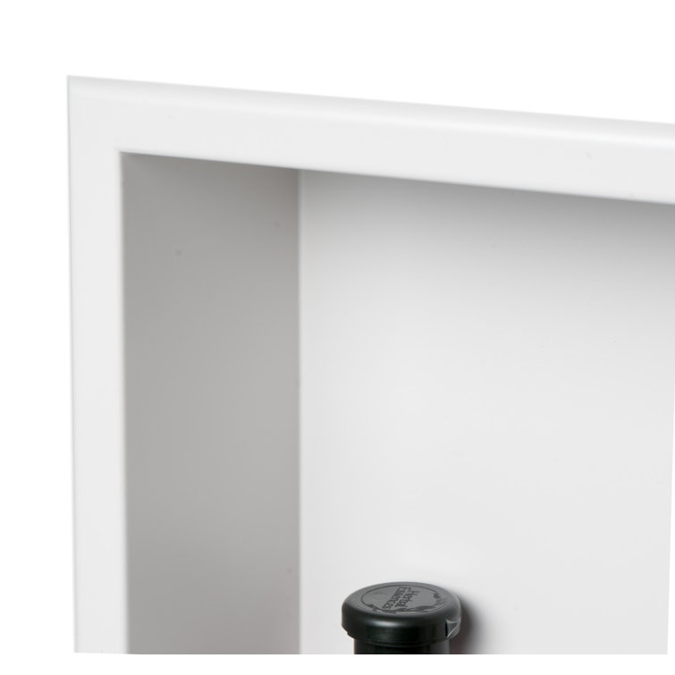 Matte White Stainless Steel 16" Wall Mount Shower Niche