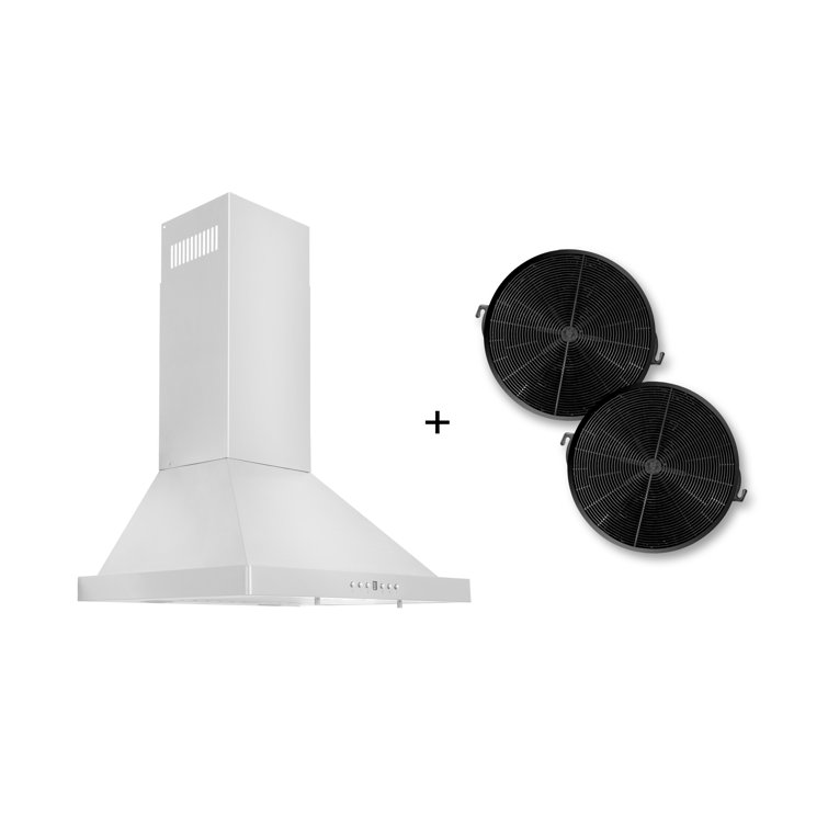 ZLINE 24" Convertible Stainless Steel Wall Mount Range Hood with Charcoal Filters