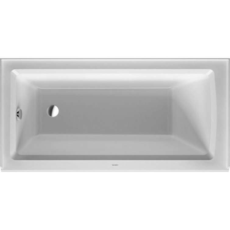 Architec 60" White Acrylic Alcove Soaking Bathtub