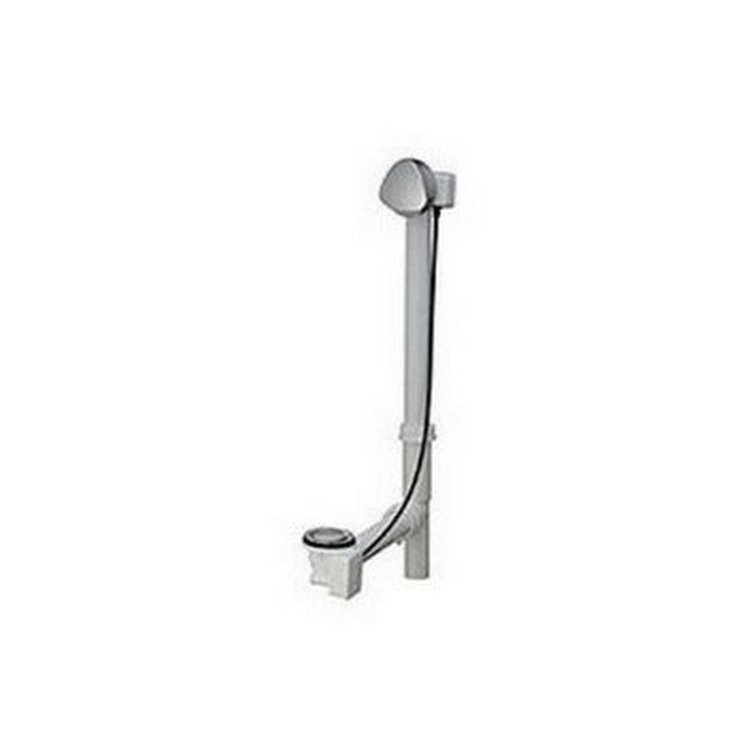 Elegant Chrome 3" Pop-Up Tub Drain with Overflow in Silver