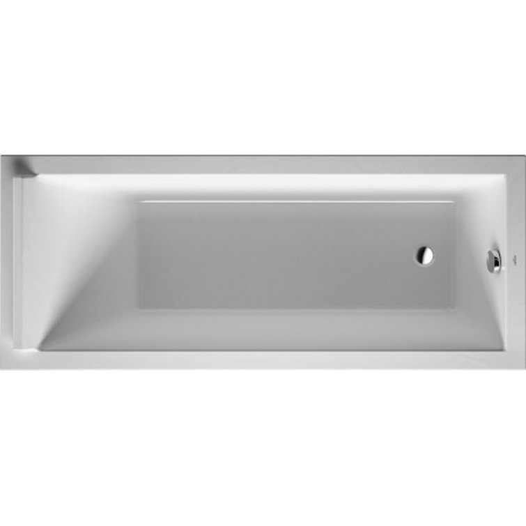 Starck 59" White Acrylic Drop-In Soaking Bathtub