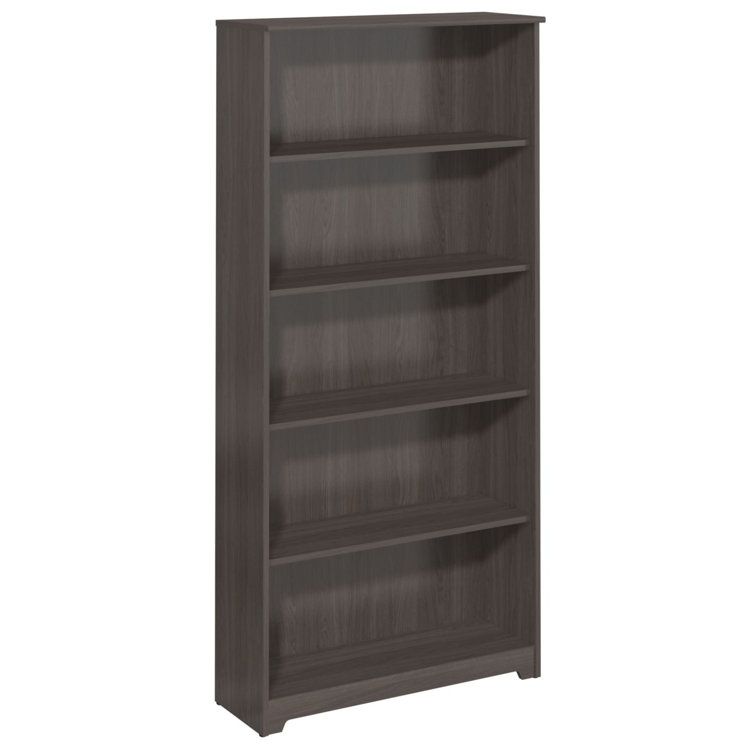 Cabot Traditional Heather Gray 5-Shelf Adjustable Bookcase