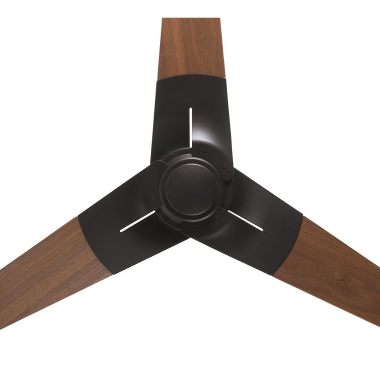 52'' Dark Bronze Ceiling Fan with Mahogany Blades and LED Light