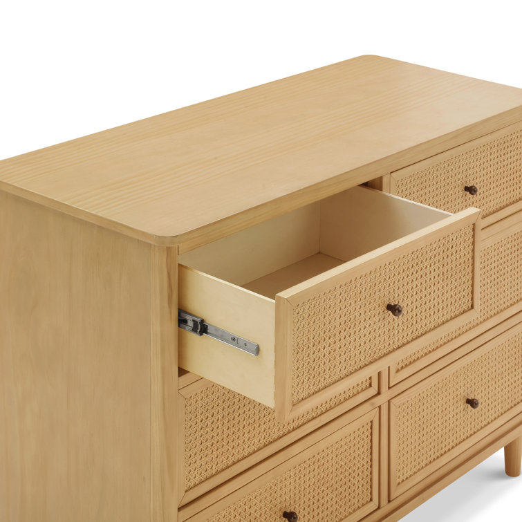 Honey Cane 6-Drawer Dresser with Soft Close Ball Bearing Glides