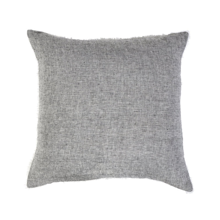Terra Cotta Linen Euro Sham with Frayed Edges