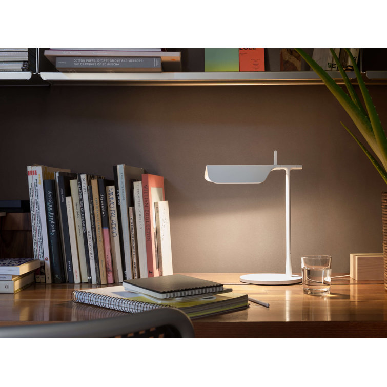 White Adjustable LED Table Lamp with Aluminum Diffuser
