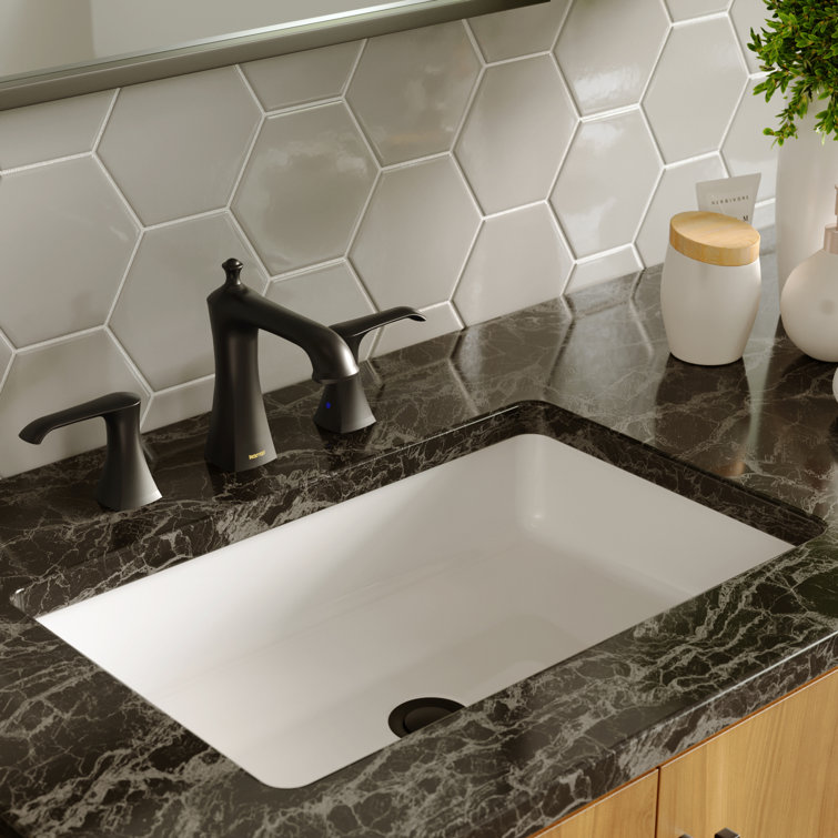 Woodburn Matte Black 2-Handle Widespread Bathroom Faucet