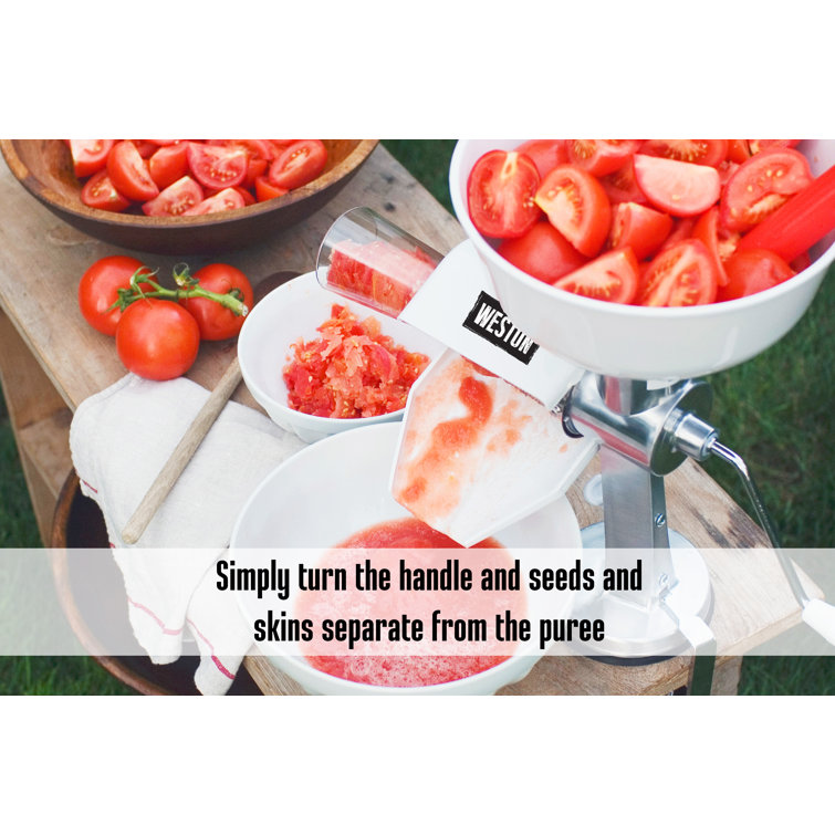 Stainless Steel Tomato Press with Food Strainer and Clamp