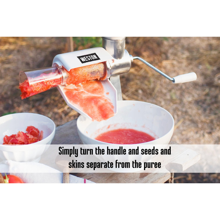 Stainless Steel Tomato Press with Food Strainer and Clamp
