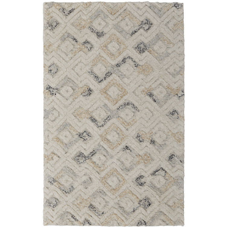 Nomadic Blue Diamond 8' x 10' Hand Tufted Wool Area Rug