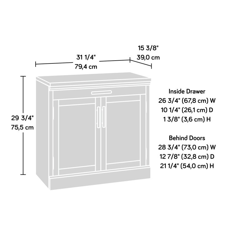 Pebble Pine Office Cabinet with Adjustable Shelving