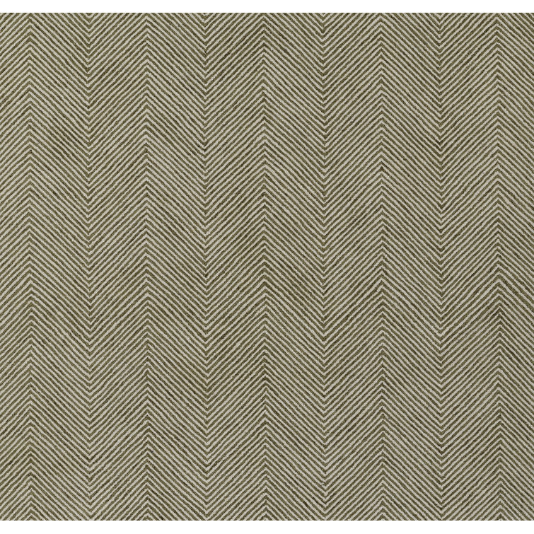 Green Herringbone Hand-Tufted Wool 8' x 10' Area Rug
