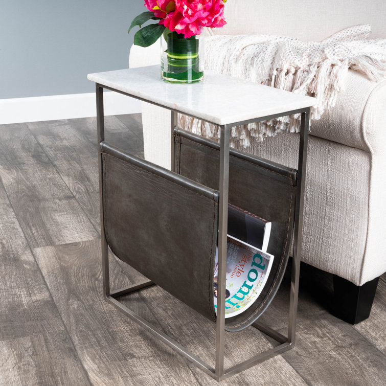 Butler Koler 101'' Marble & Iron Rectangular Magazine Table