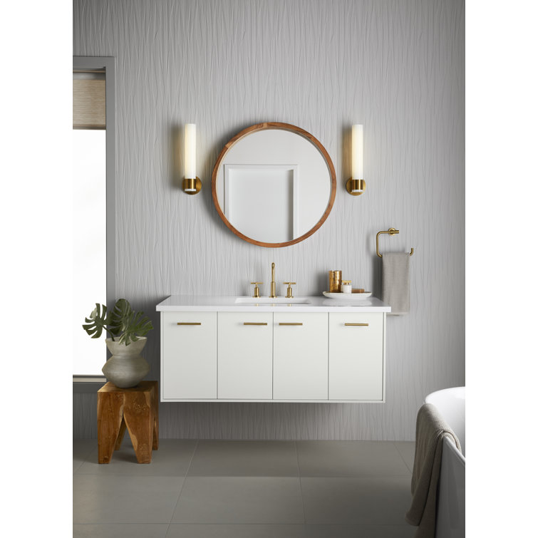 Vibrant Brushed Brass Modern Bar Cabinet Pull