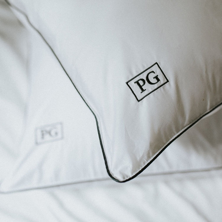 King Size White Goose Down Hypoallergenic Pillow Set