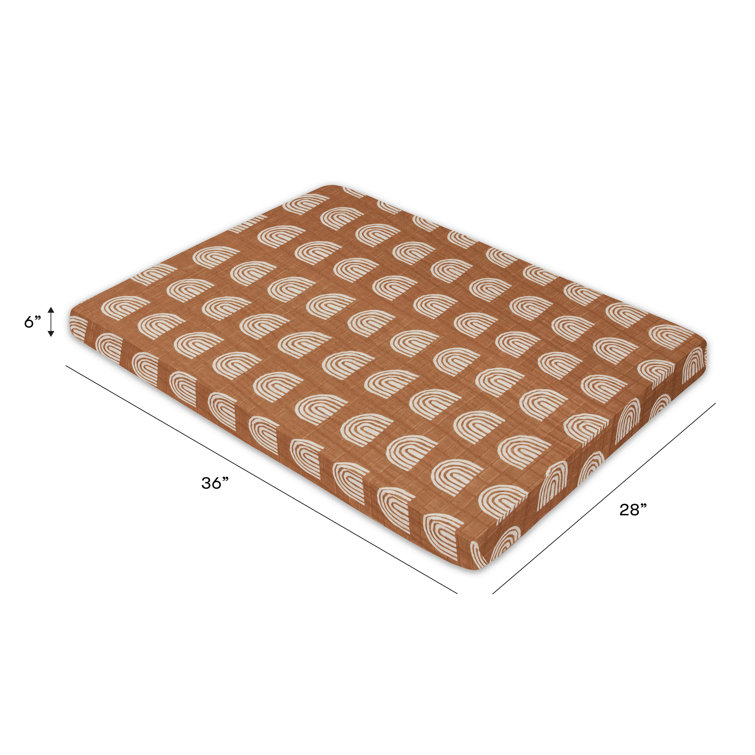 Terracotta Rainbow Organic Cotton Baby Girls' Midi Crib Sheet