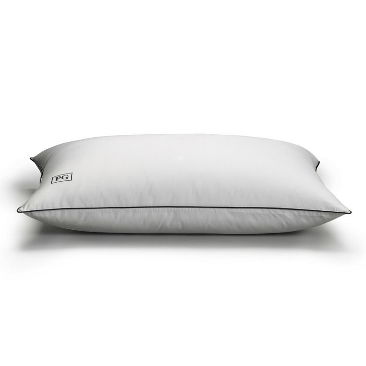Luxurious White Goose Down Queen Pillow with Hypoallergenic Cotton Protector