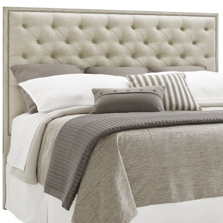Modern Farmhouse King Tufted Upholstered Metal Headboard