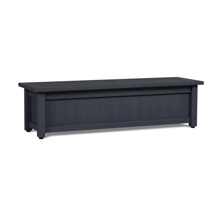 Gray 50" Steel Rectangle Propane Fire Pit Table