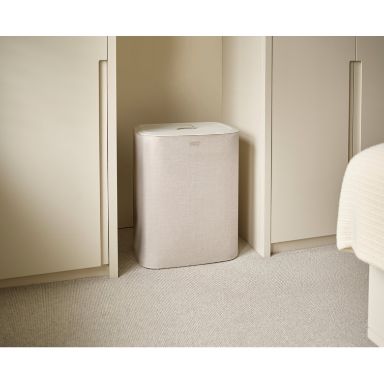 Gray 90L Laundry Separation Basket with Lid for Kids