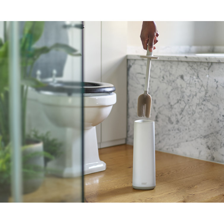 Ecru Matte Finish Advanced Toilet Brush with Holder