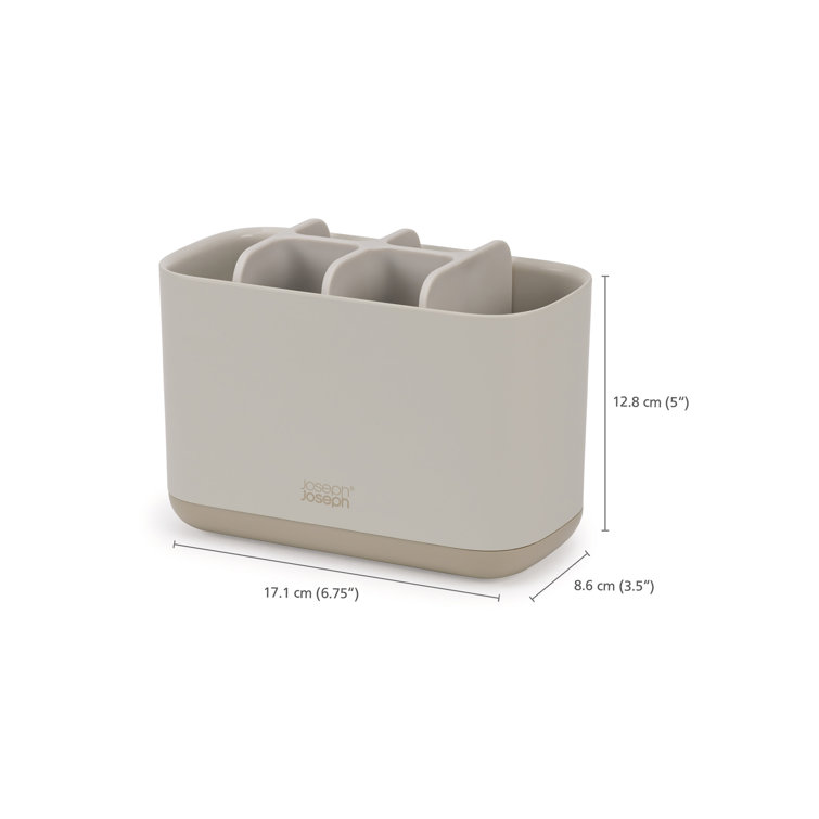 Joseph Joseph Large Ecru Plastic Toothbrush Holder with Matte Finish