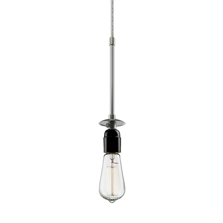 Gypsy Red Aluminum 1-Light Pendant with Matte Chrome Finish