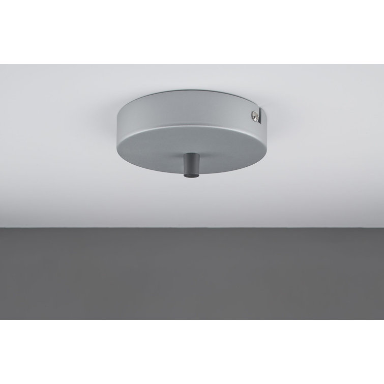 Mini Chrome Pendant Light with Artisan Glass Shade