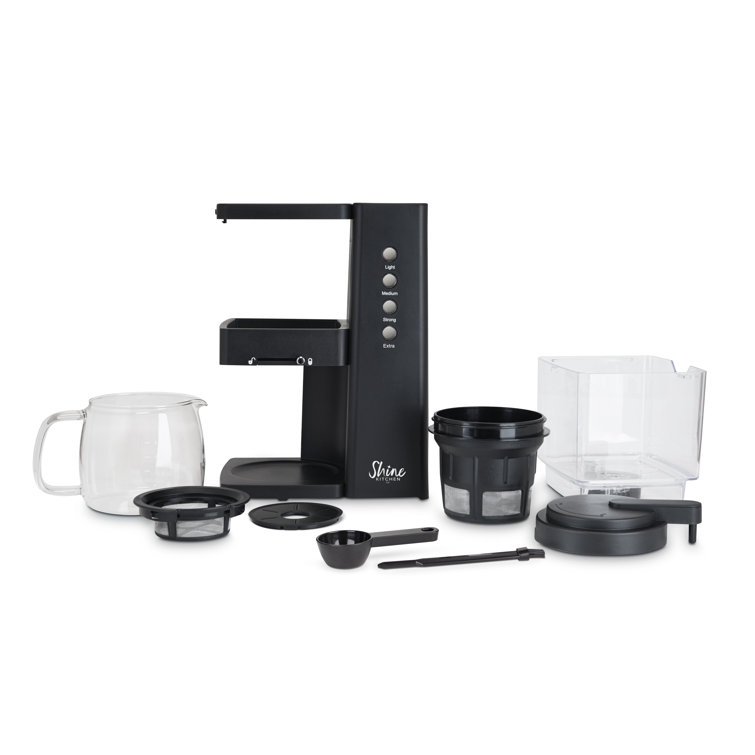 Shine Black Cold Brew Coffee and Tea Machine with Vacuum Technology