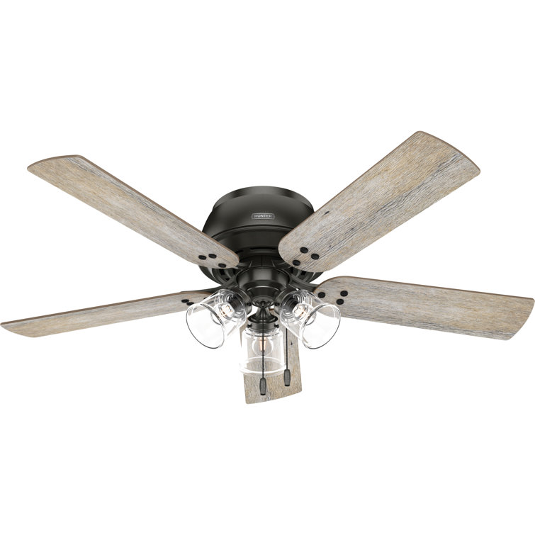 Noble Bronze 52" Low Profile Ceiling Fan with Light Kit