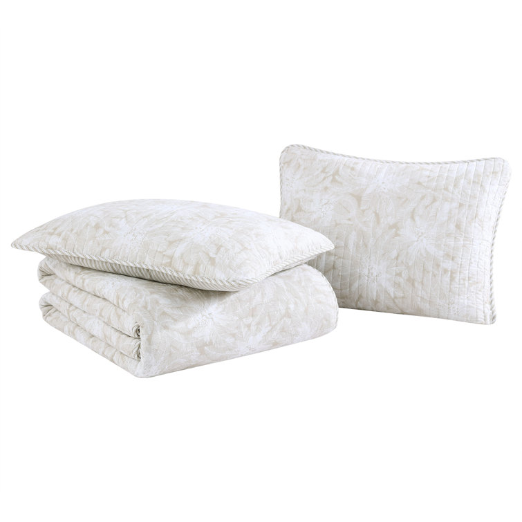 Makena Blue Cotton Reversible Full Quilt Set