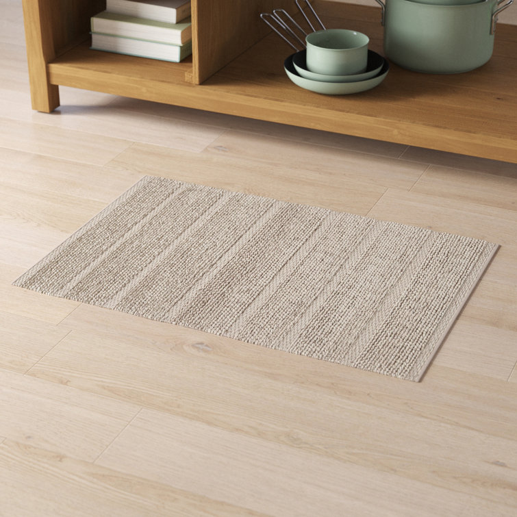 Handmade Beige Wool Braided Rectangular Rug - 2' x 3'