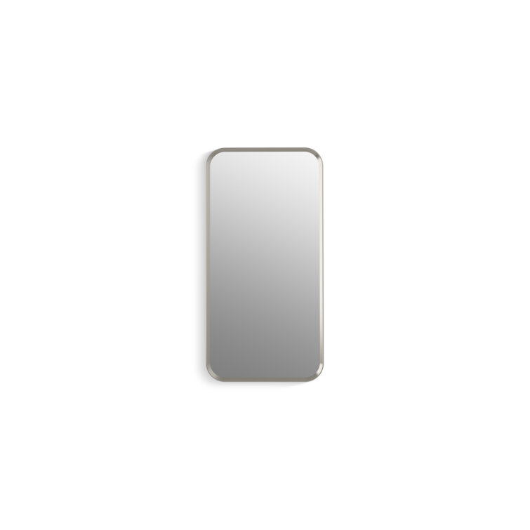 Verdera Brushed Nickel Rectangular Framed Medicine Cabinet with Mirror