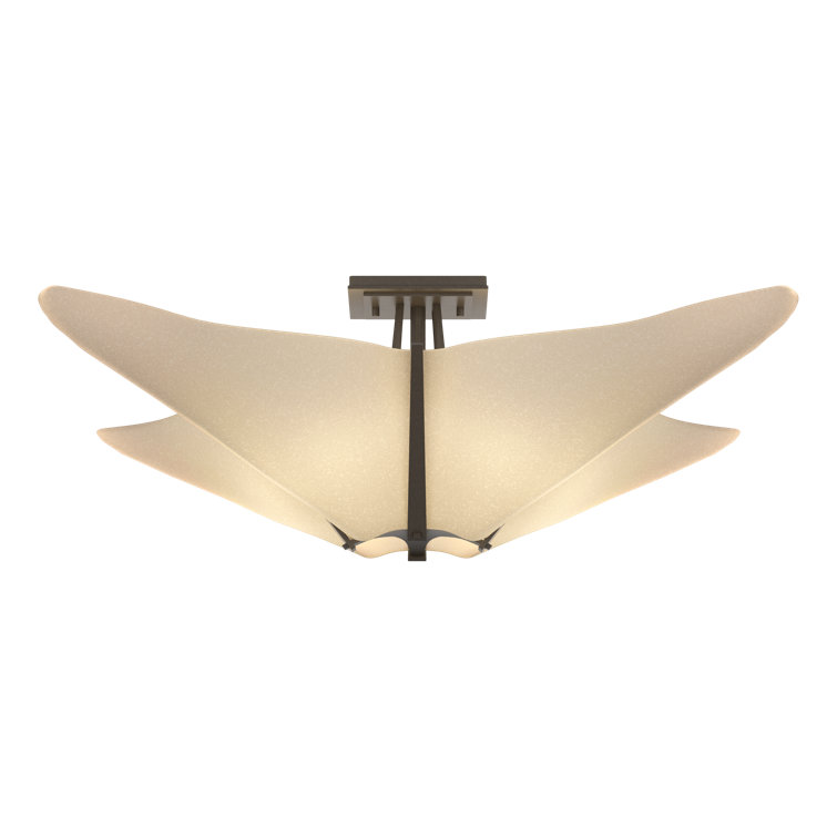 Kirigami 22" Dark Smoke Semi Flush Mount Light