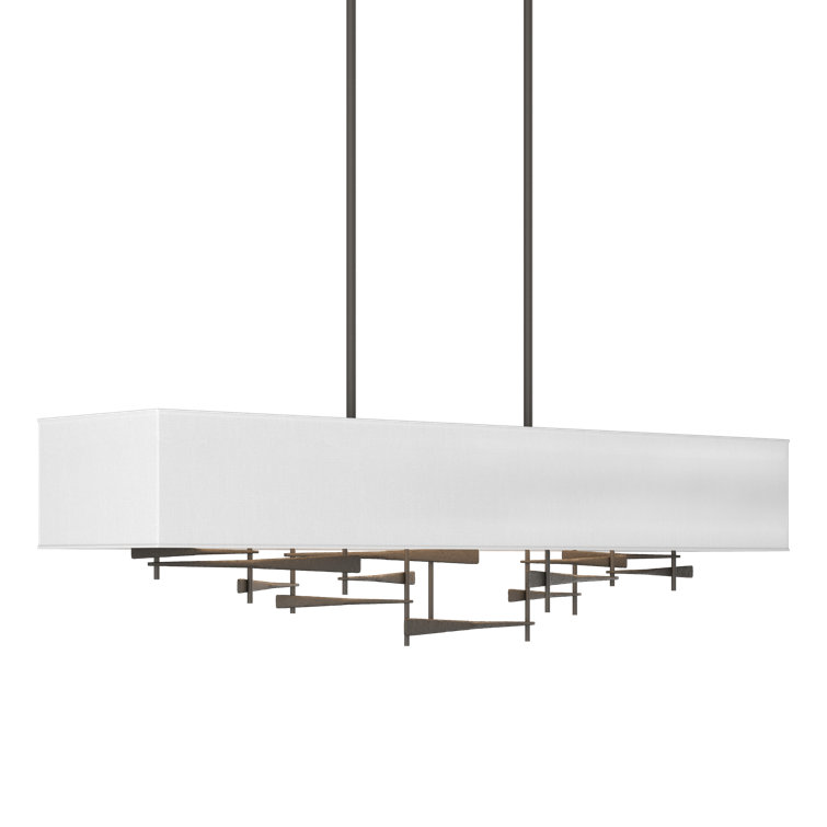 Dark Smoke and Natural Anna 4-Light Island Pendant