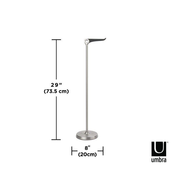 Gray Steel Freestanding Toilet Paper Holder with Reserve