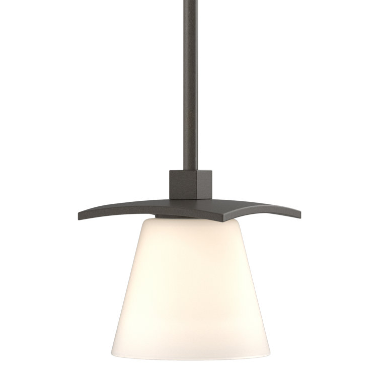 Opal Glass Black Mini Pendant Light with Energy Star