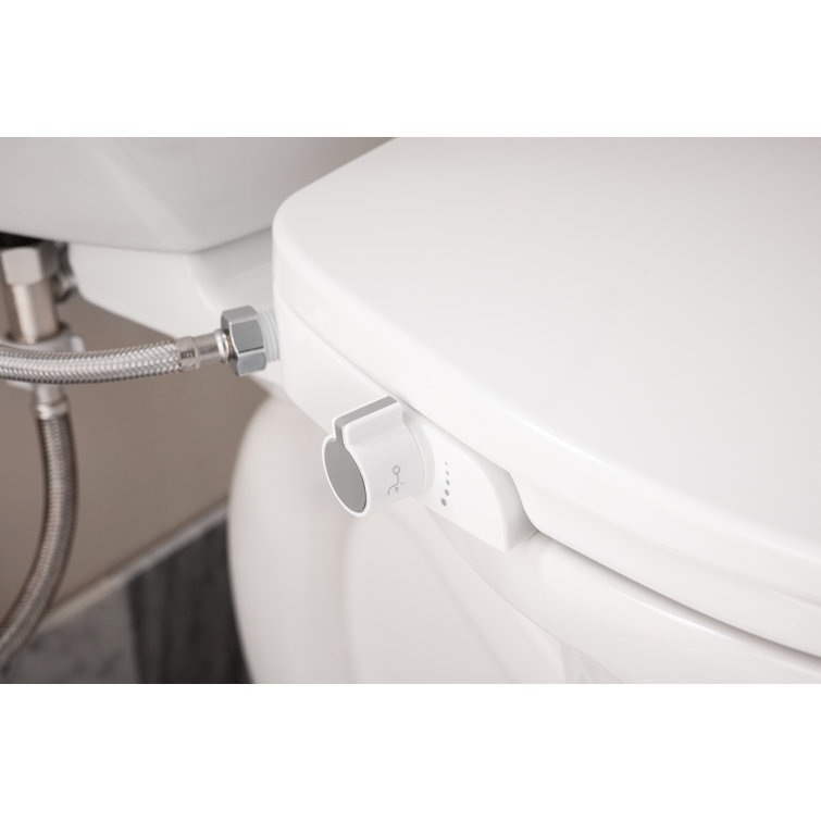White Non-Electronic Round Bidet Seat with Soft-Close Lid