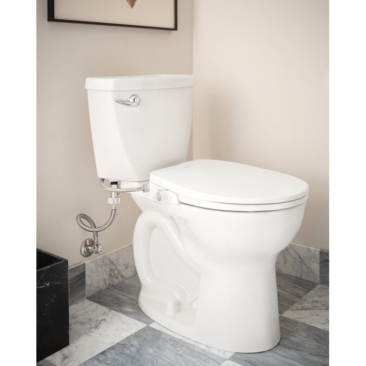 White Non-Electronic Round Bidet Seat with Soft-Close Lid