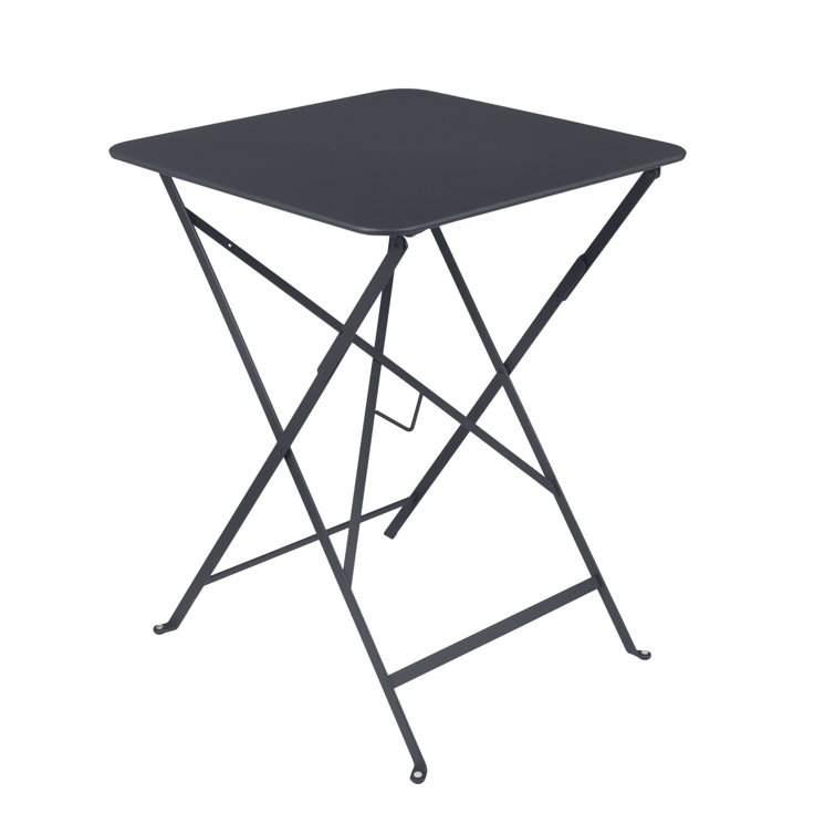 Cactus Green Metal Outdoor Folding Dining Table with Umbrella Hole